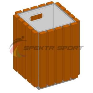 Купить Урна металлическая в деревянной обрешетке SP МФ400 в Краснотурьинске 