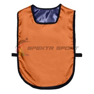 Купить Манишка футбольная двусторонняя универсальная Spektr Sport оранжево-синяя в Краснотурьинске 